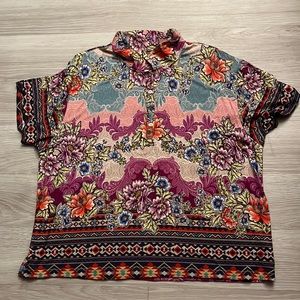 Johnny Was jersey print tee